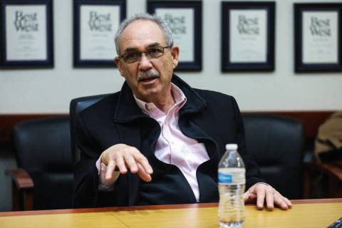 FILE - John Vellardita, executive director of the Clark County Education Association, speaks to ...
