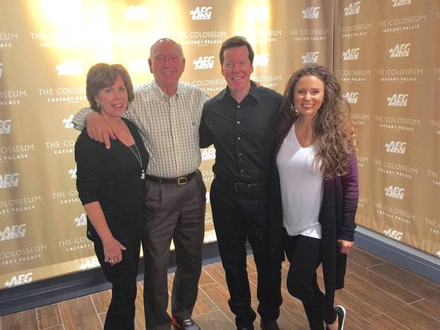 Dick and Lorraine Vitale are shown with ventriloquism star Jeff Dunham and his wife, Audrey, af ...