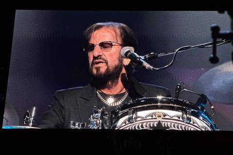 Ringo Starr is shown during a performance with his All Starr Band on Saturday, May 27, 2023. (J ...