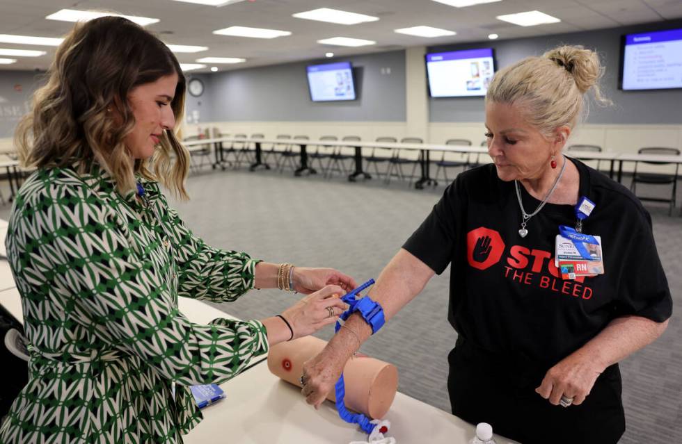 Jeanne Marsala, a registered nurse and injury prevention coordinator at Sunrise Hospital and Me ...