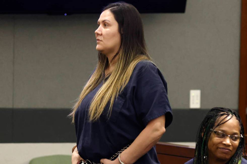Marion Reyes appears in court at the Regional Justice Center, on Wednesday, May 31, 2023, in La ...