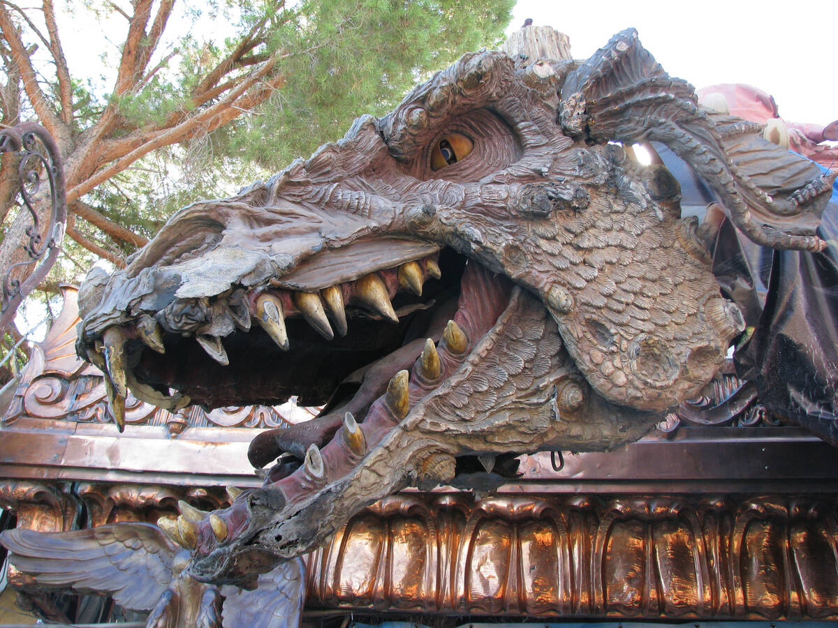 The Dragon's head from EFX, a production show that was at The MGM Grand Hotel and Casino is one ...