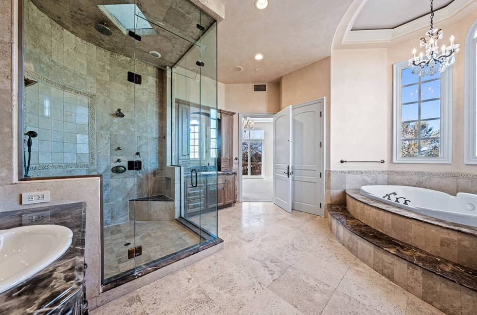 Master bath has large shower. (Berkshire Hathaway Home Services)