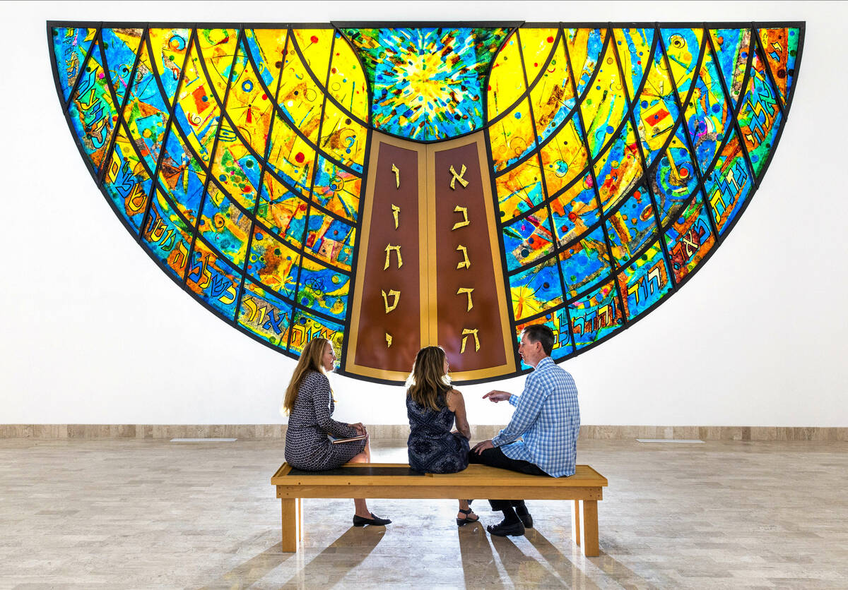 (From left) museum Executive Director Laura Sanders sits with Sherri and Kirby Smith before Rit ...