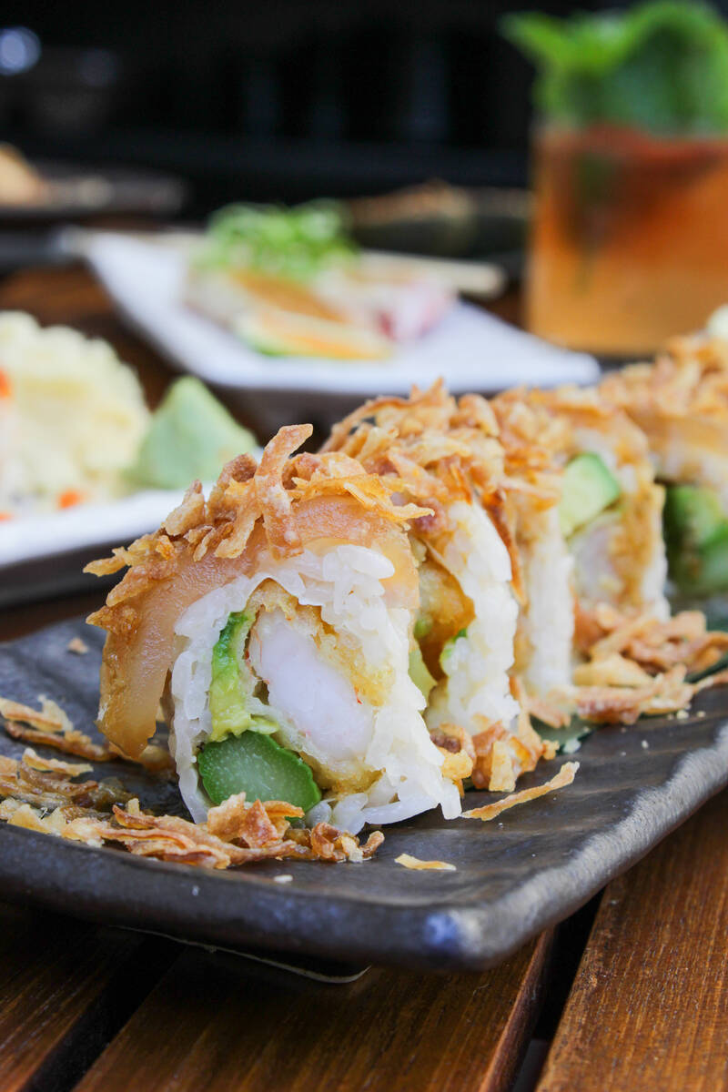 A White Lotus Roll is among the dishes being served at Sushi Roku in The Forum Shops on the Str ...
