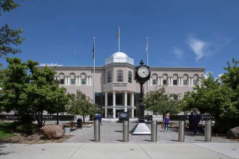 Blue skies sit above the Nevada Legislature building in Carson City, Nev., Tuesday, May 30, 202 ...