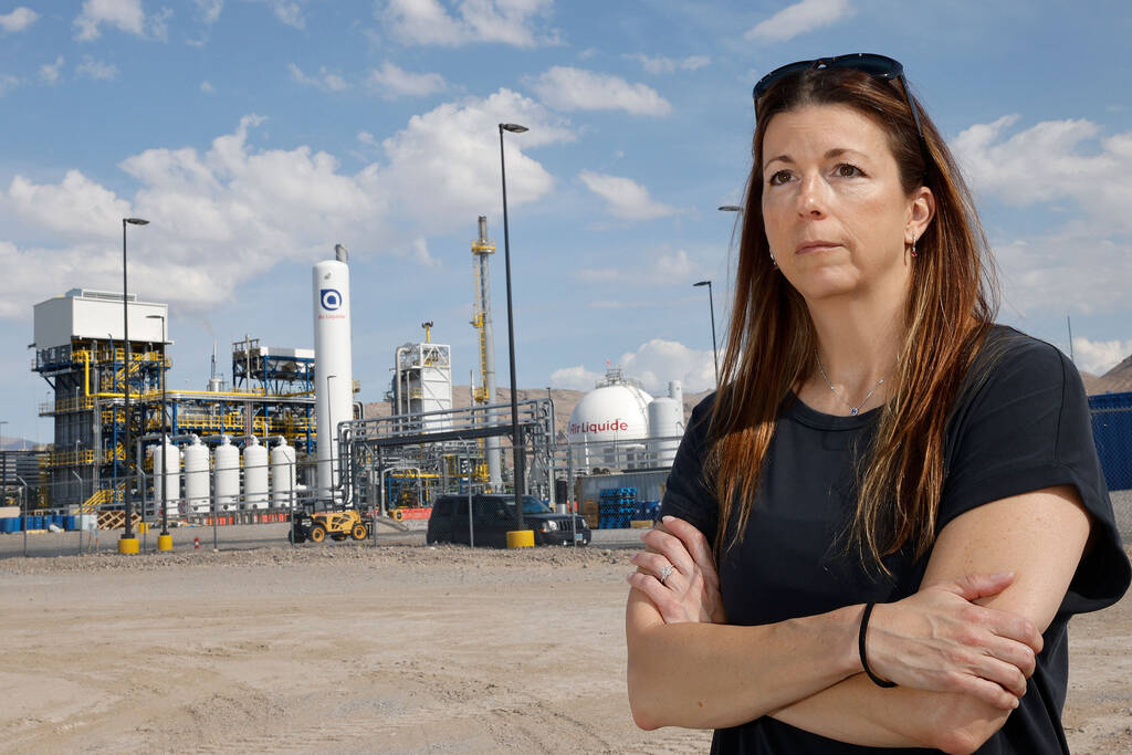 Lisa Cole, vice president of Land Development Associates LLC, stands by Air Liquide’s liquid ...