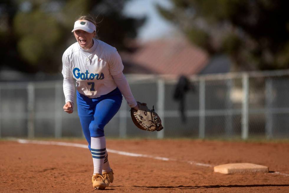 Green Valley’s Aspyn Beattie is a member of the Nevada Preps All-Southern Nevada softball tea ...