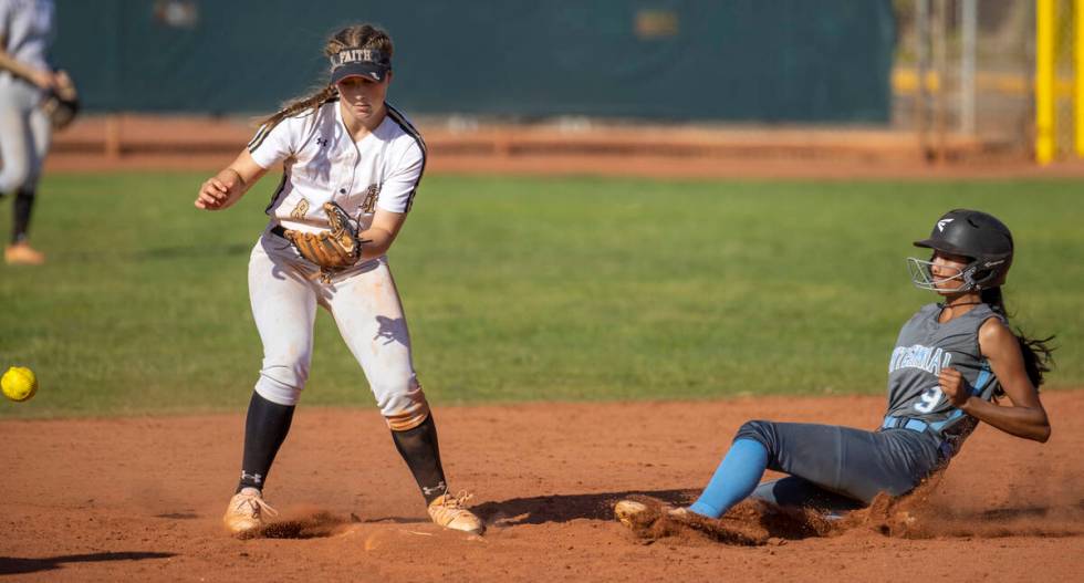 Faith Lutheran's Kate Whipple (8) is a member of the Nevada Preps All-Southern Nevada softball ...