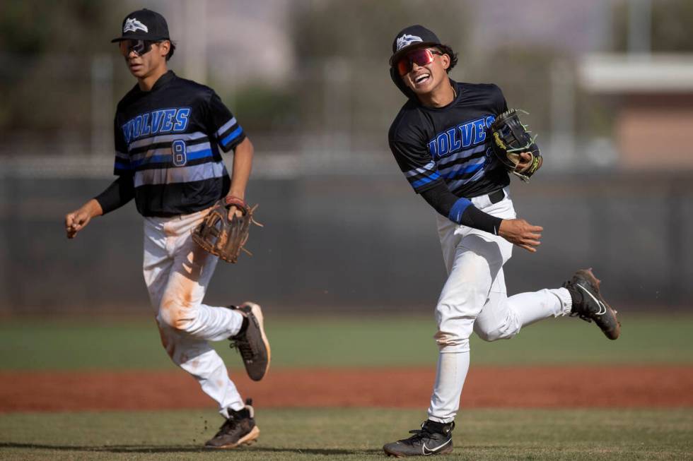 Basic’s Ty Southisene, right, is a member of the Nevada Preps All-Southern Nevada baseball te ...