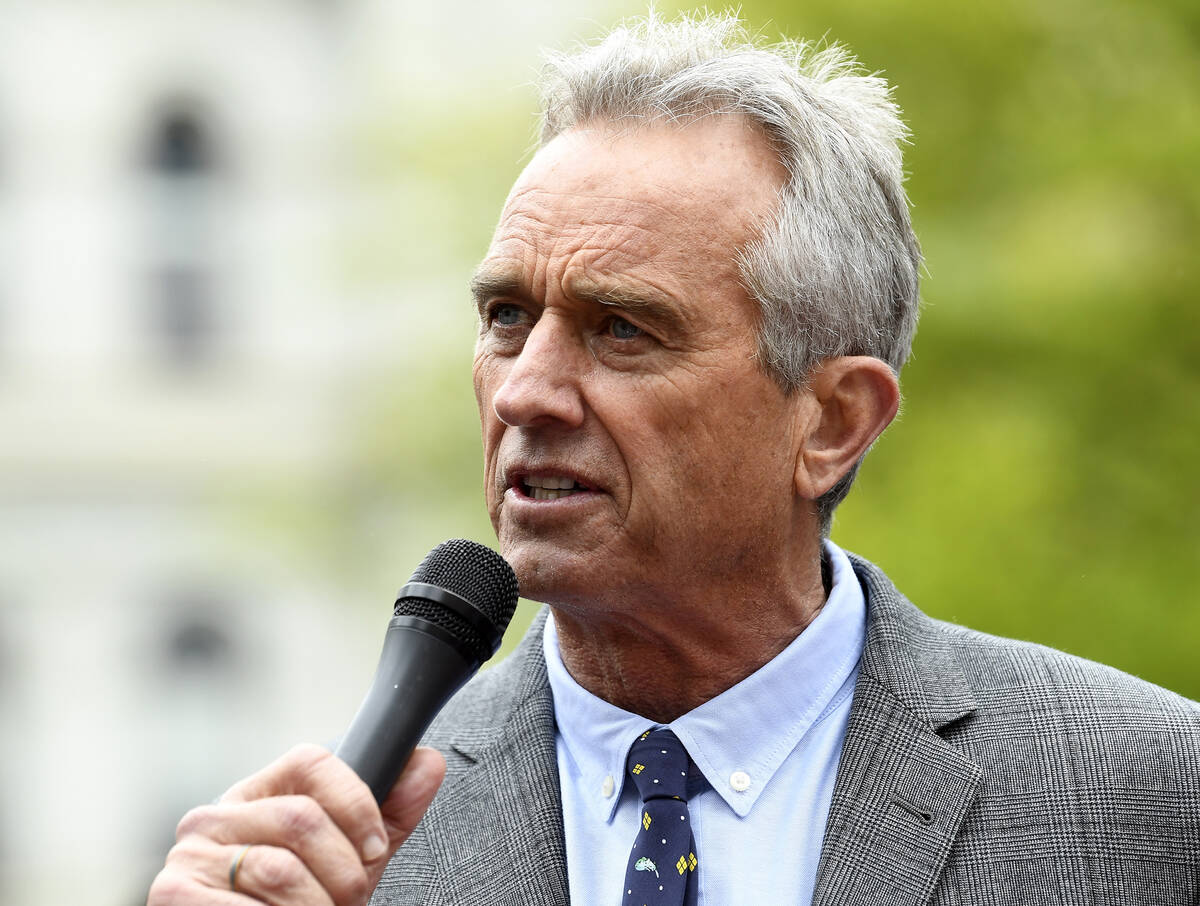 FILE - Attorney Robert F. Kennedy Jr. speaks at the New York State Capitol, May 14, 2019, in Al ...