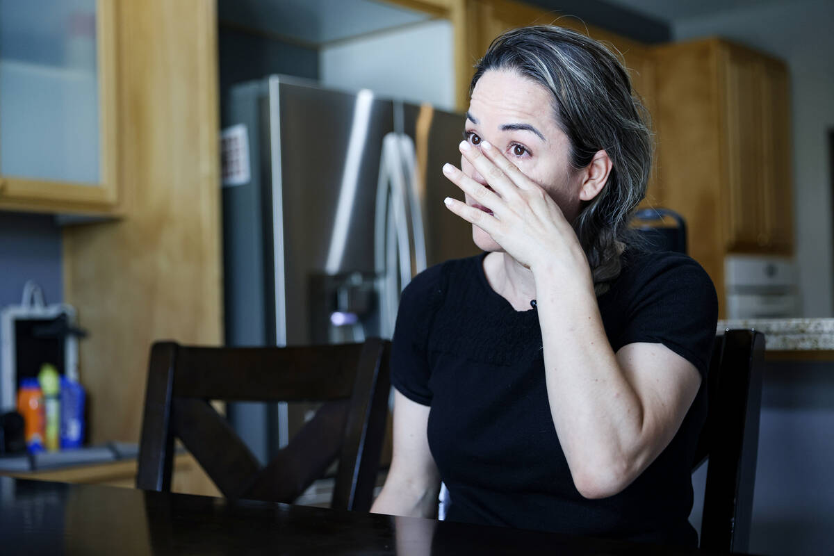 Maria Alvarado speaks to the Review-Journal at her home at the Rhodes Ranch master-planned comm ...