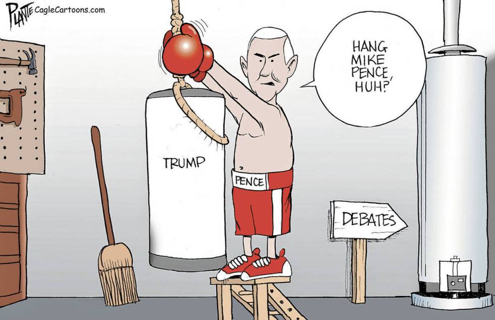 Pence Prepares for a Fight, Former Vice President Mike Pence, debates, Jan. 6., mob, chant, han ...