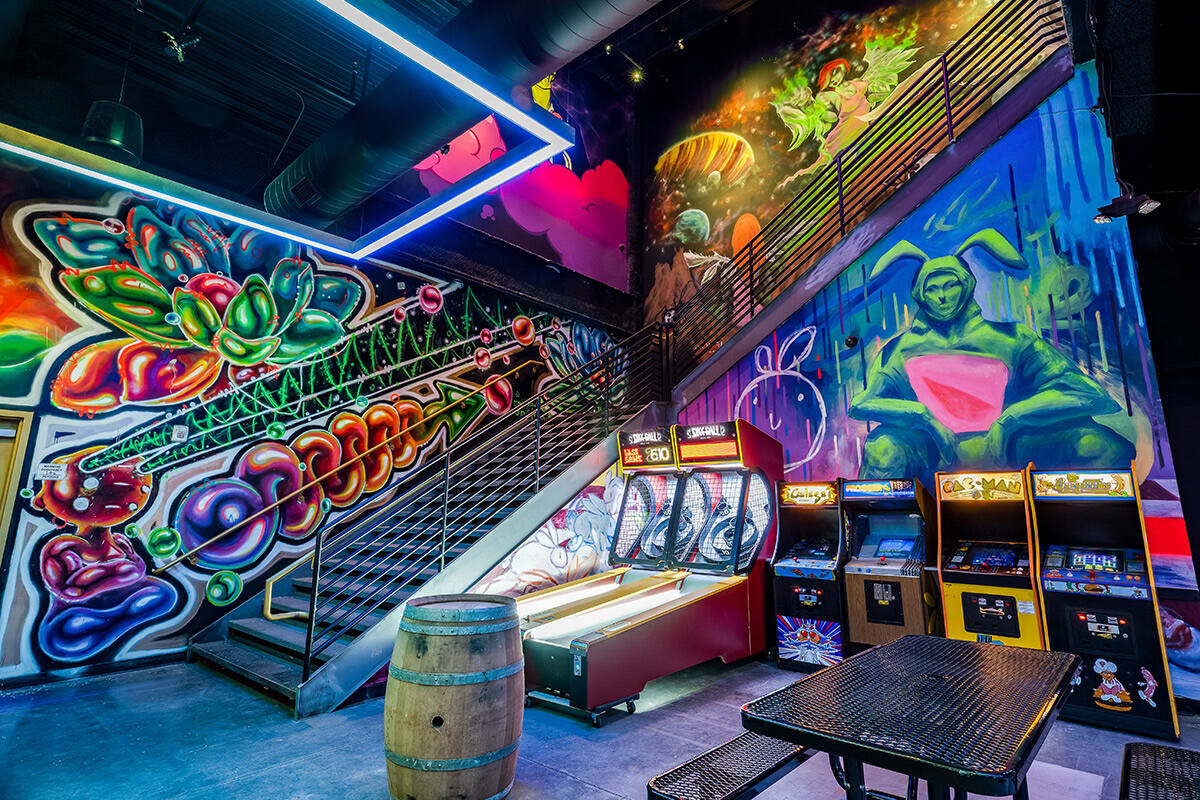 Asylum Bar + Arcade at Area15. (Courtesy of Area15)