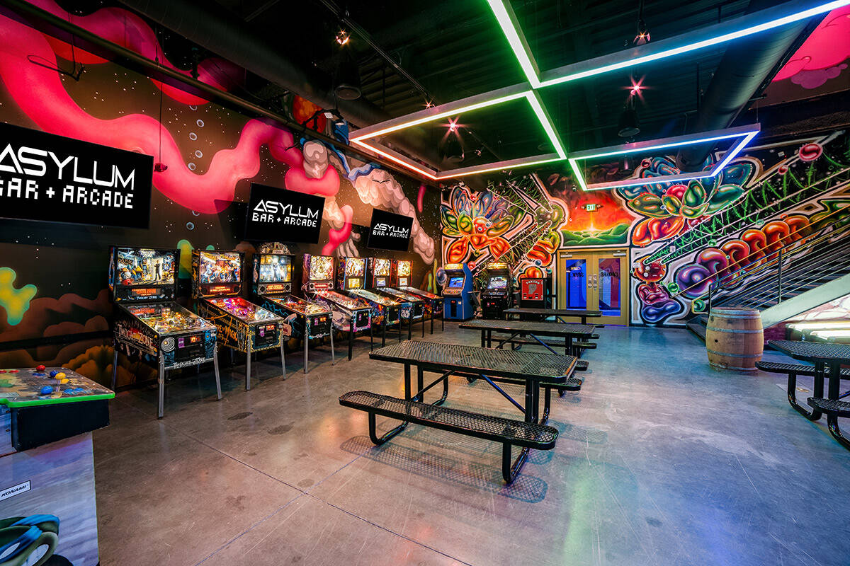 Asylum Bar + Arcade at Area15. (Courtesy of Area15)