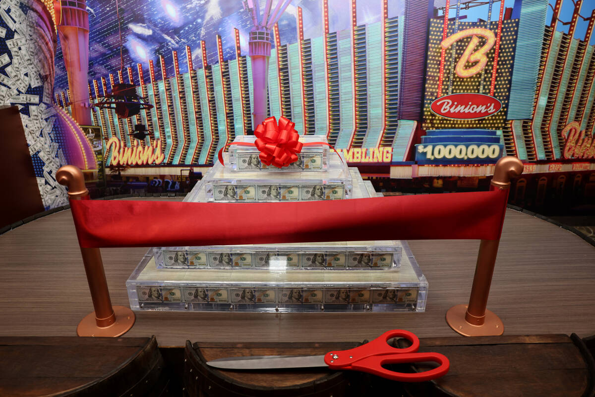 The new Million Dollar Display at Binion's is ready for unveiling at the downtown Las Vegas cas ...