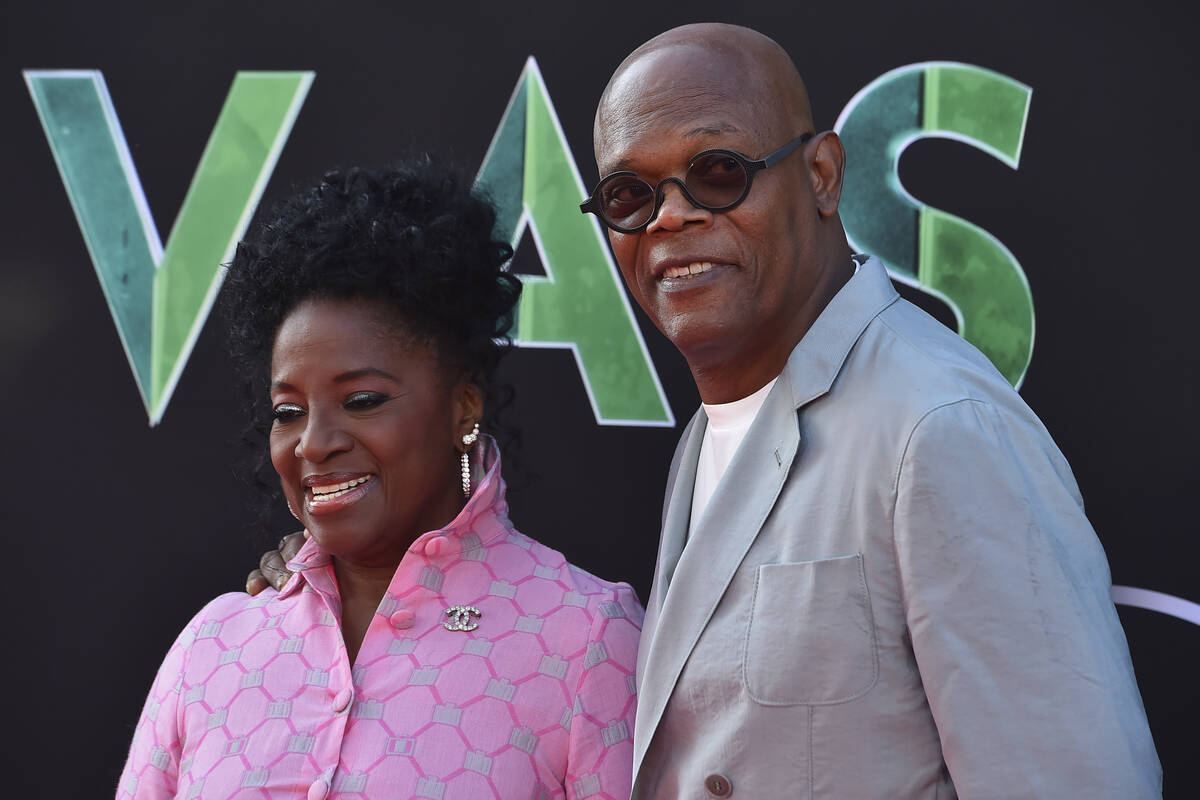 LaTanya Richardson, left, and Samuel L. Jackson arrive at the premiere of "Secret Invasion ...