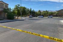 North Las Vegas police were investigating a homicide on Centennial Parkway between Commerce Str ...