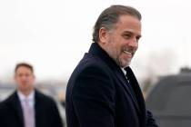 FILE - Hunter Biden, son of President Joe Biden, boards Air Force One with the president, Satur ...