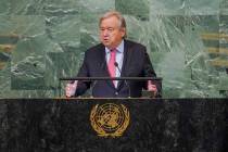 FILE - United Nations Secretary-General Antonio Guterres. (AP Photo/Mary Altaffer, File)