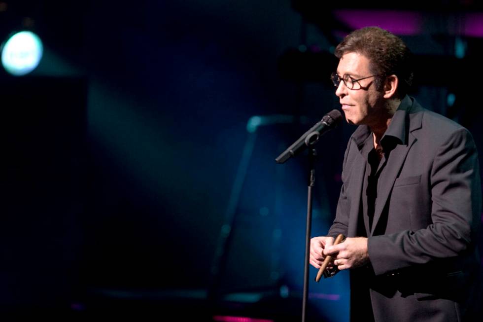 Las Vegas headliner Danny Gans does an impression of George Burns at the Encore Theater inside ...