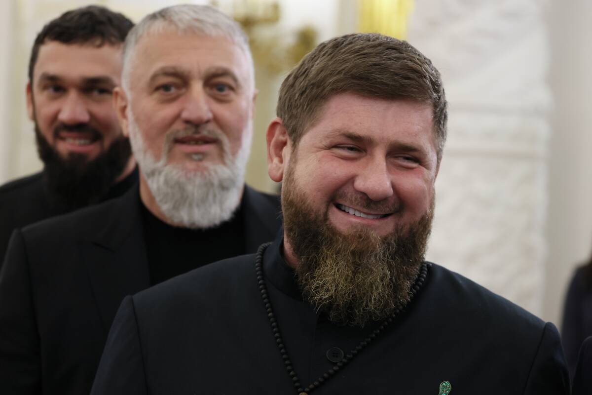 FILE - Chechnya's regional leader Ramzan Kadyrov, foreground, deputy of the State Duma of the R ...