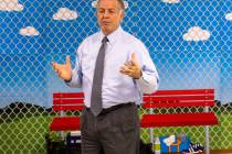 Gov. Joe Lombardo speaks during a roundtable discussion with the Nevada School Choice Coalition ...