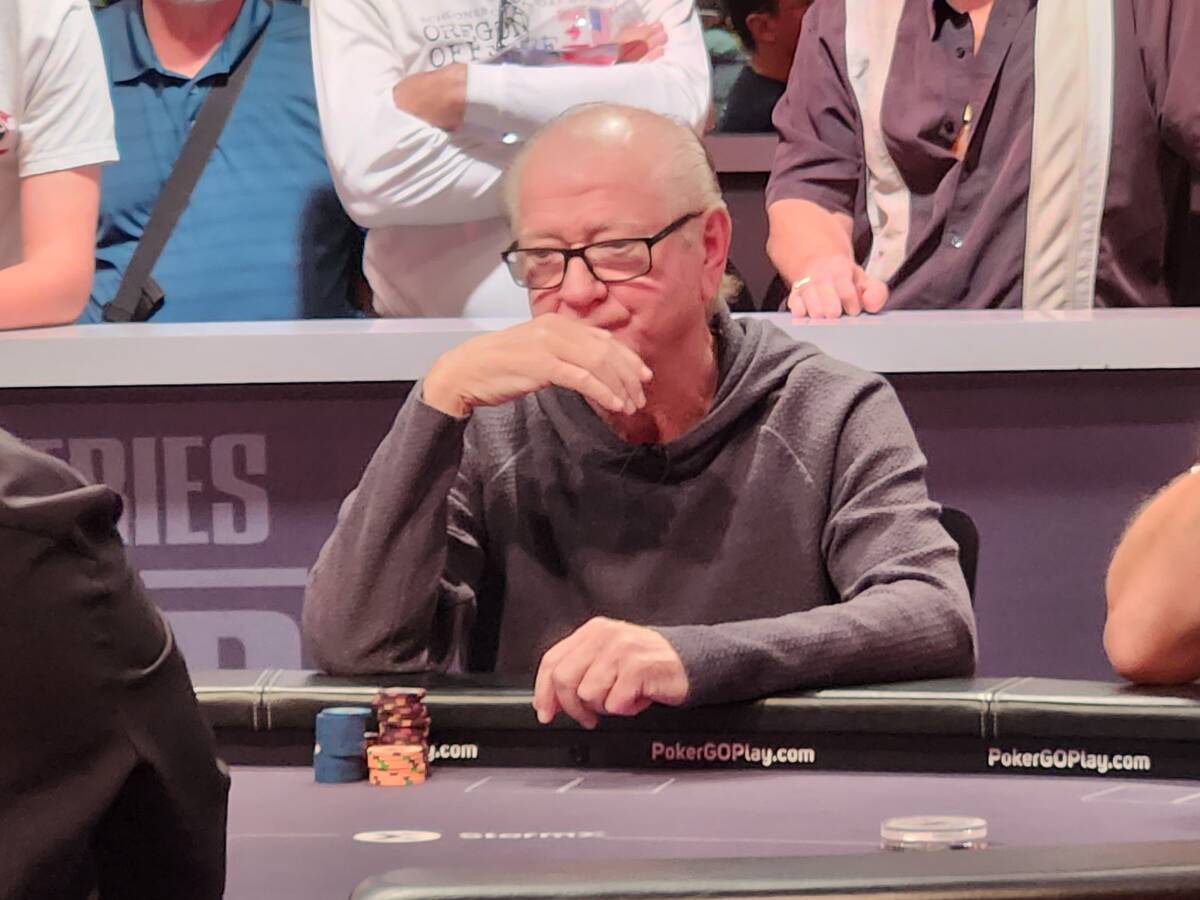 Billy Baxter competes at the final table of the World Series of Poker’s $1,000 buy-in Seniors ...