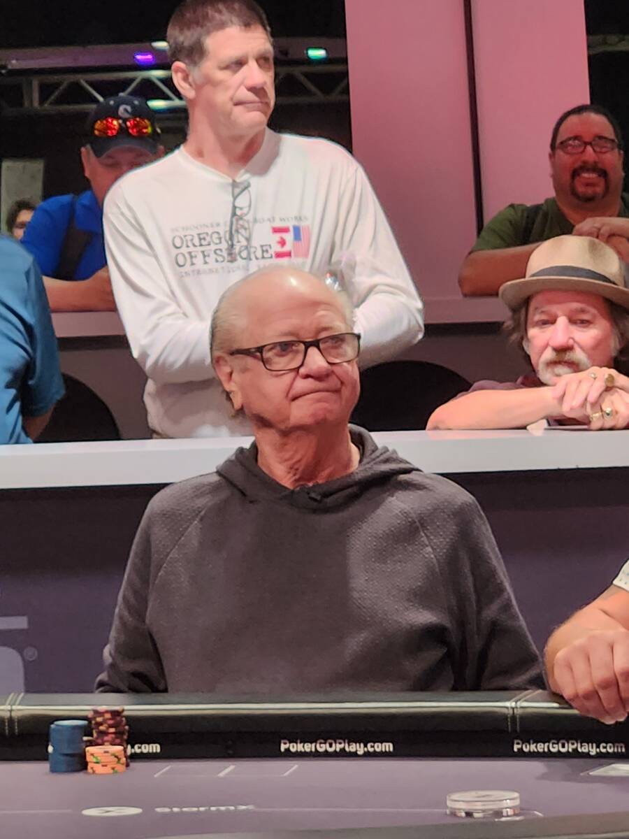 Billy Baxter competes at the final table of the World Series of Poker’s $1,000 buy-in Seniors ...