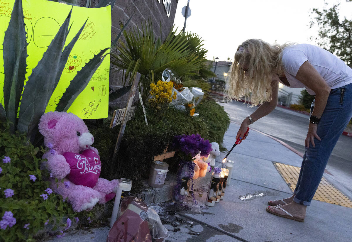 During a candlelight vigil for Jasmine Portillo,17, on Monday, June 26, 2023, in Henderson. (Bi ...