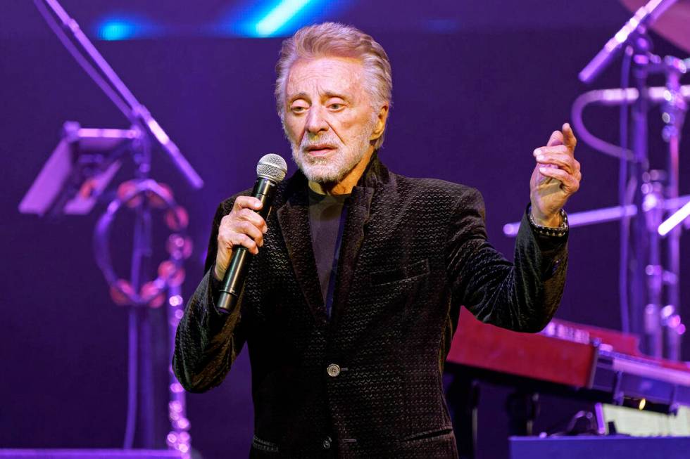 Frankie Valli performs on Saturday, May 6, 2023, at the Rosemont Theatre in Rosemont, Ill. (Pho ...