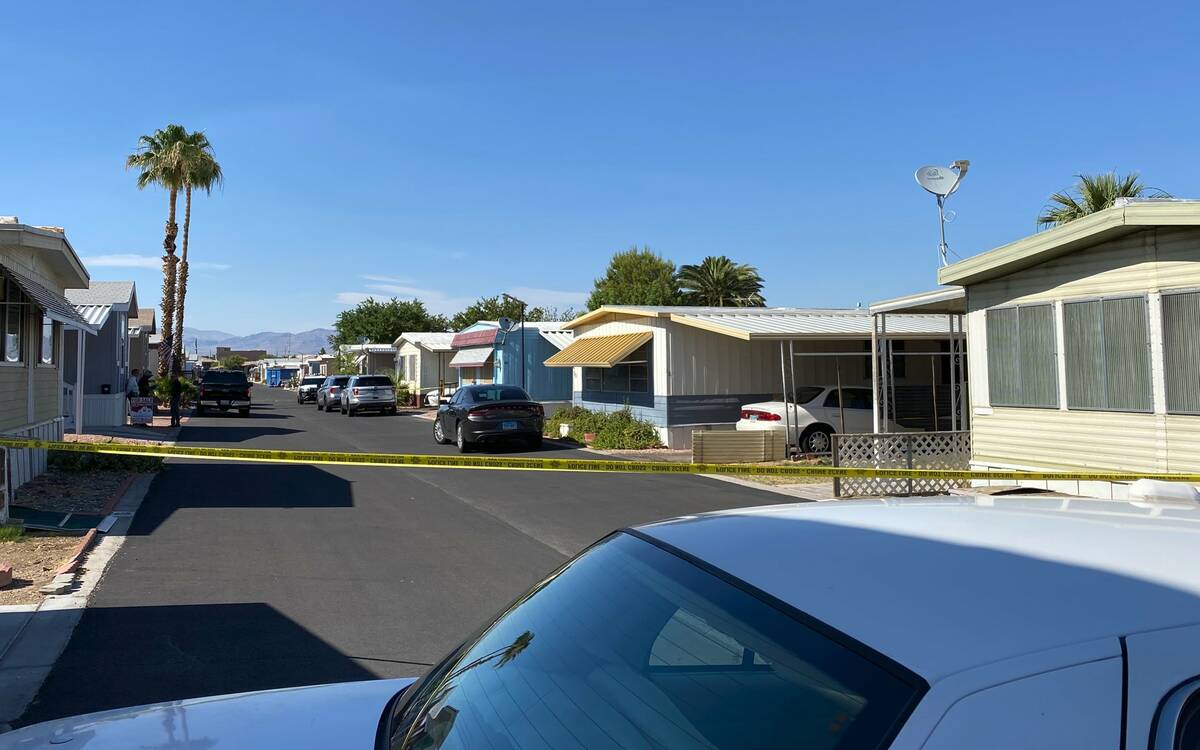 Las Vegas police were investigating a homicide at a mobile home park in the 4400 block of East ...