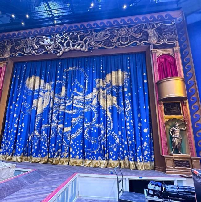 The Warner Theatre stage shown at Caesars Atlantic City, where Spiegelworld opens "The Hook" an ...