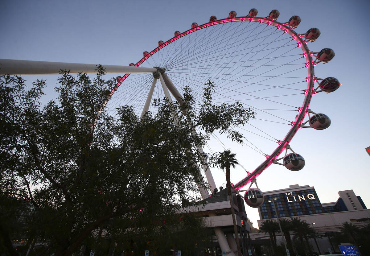 The High Roller at The Linq in Las Vegas on Wednesday, Jan. 31, 2018. (Chase Stevens/Las Vegas ...