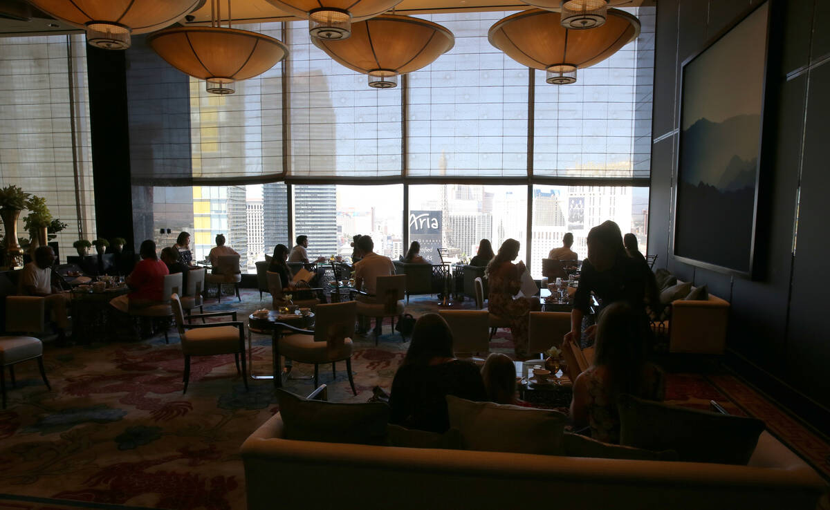The Tea Lounge at the Waldorf Astoria features new furniture on the first day for the new Las V ...