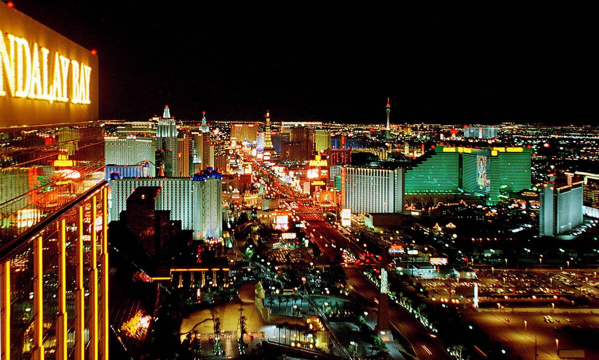 The Las Vegas Strip from the House of Blues’ Foundation Roomat Mandalay Bay Resort & ...