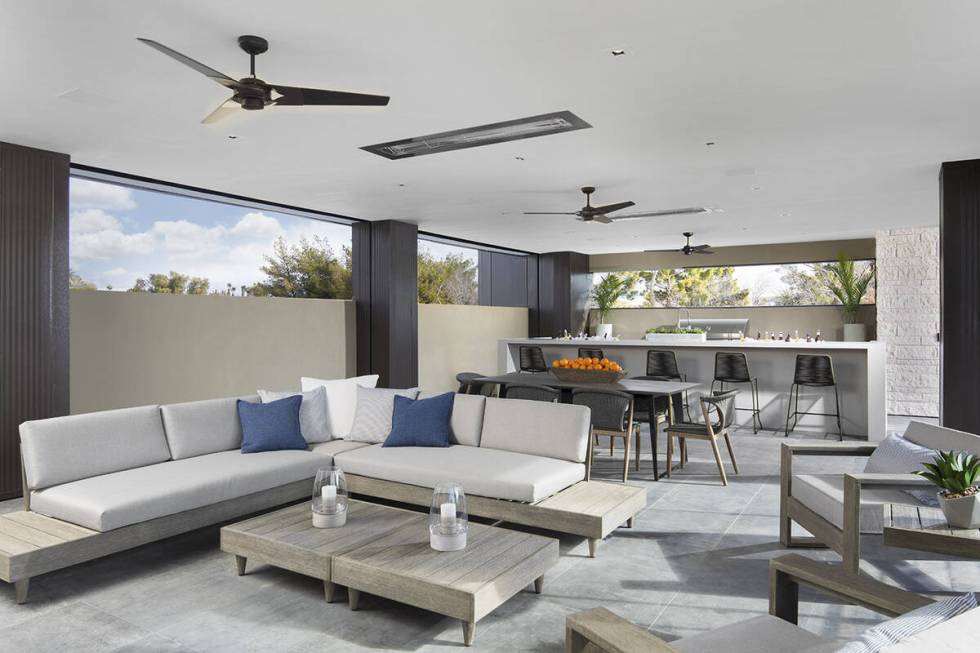 The upstairs outdoor kitchen. (Luxus Design Build)