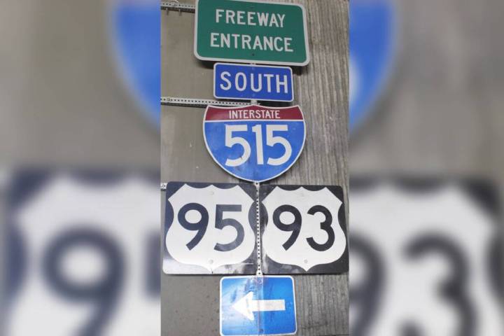 I-515 signs at the on-ramp from Martin Luther King Boulevard, seen in September 2004. (Las Vega ...