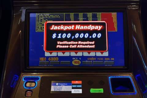 A local hit a royal flush of diamonds to win a $100,000 jackpot at Rampart Casino on Friday, Ju ...