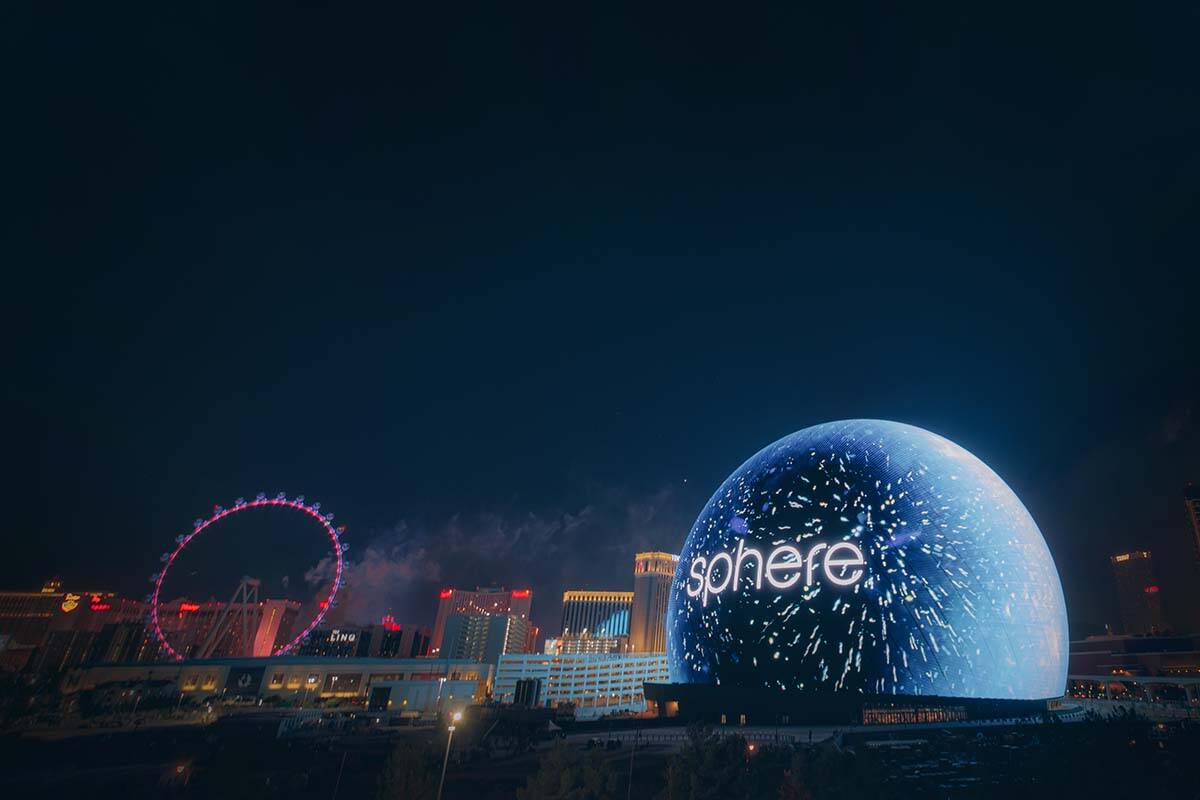 The MSG Sphere was on full display on Tuesday, July 4, 2023, in Las Vegas. (Sphere Entertainment)