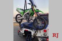 A man was booked on reckless driving charges after riding a dirt bike through casino floors, ac ...