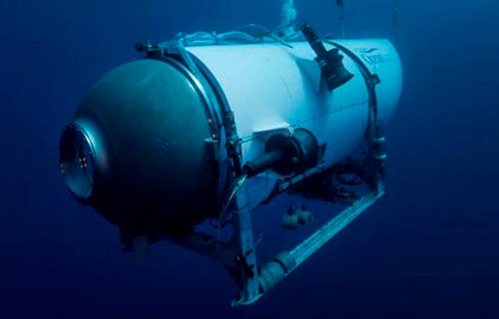 This undated image provided by OceanGate Expeditions in June 2021 shows the company's Titan sub ...