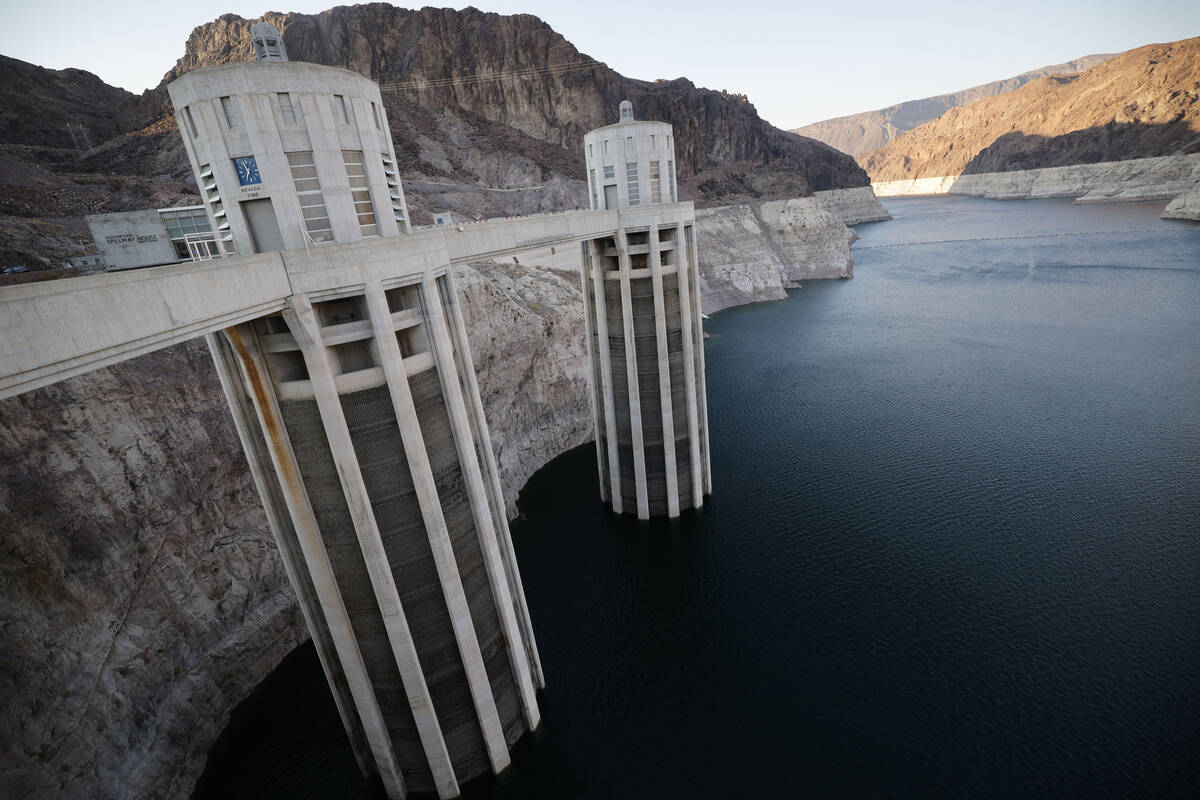 The Hoover Dam is seen, Thursday, July 6, 2023, near Boulder City, Nev. (Chitose Suzuki/Las Veg ...