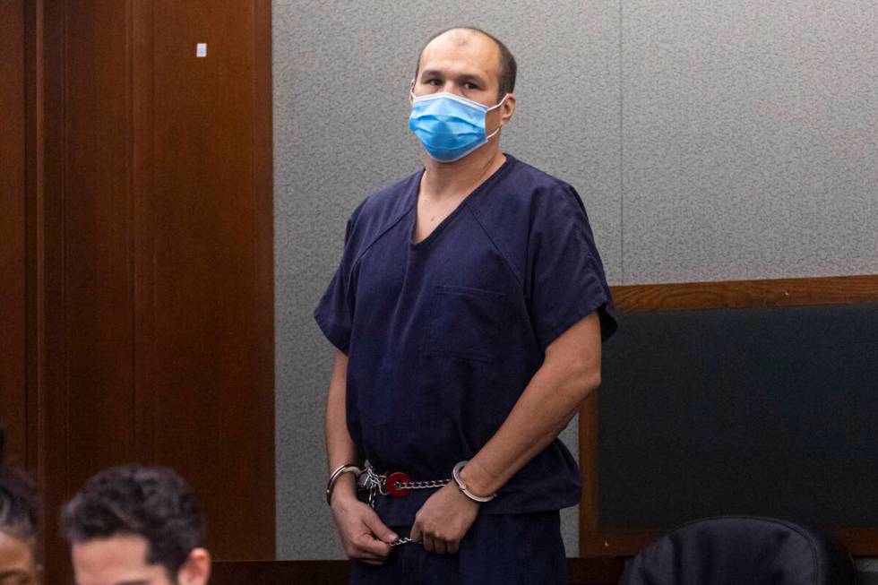 Jesus Gonzalez, who is charged by police in two homicides, appears in court at the Regional Jus ...