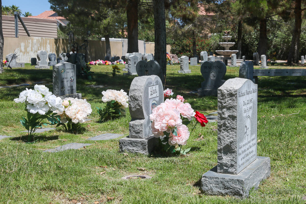 The Craig Road Pet Cemetery as seen on Friday, June 30, 2023, in Las Vegas. (Daniel Pearson/Las ...