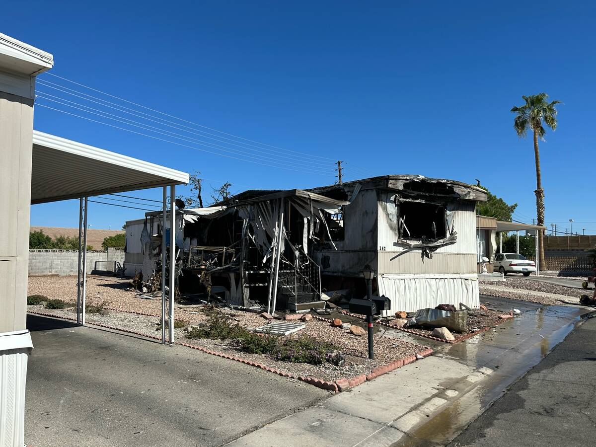 A fire at a mobile home inside the Sand Creek mobile home park was extinguished at 3:02 p.m. Sa ...