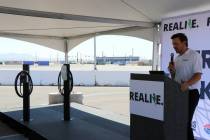 Cody Horchak, the CEO of Realize, speaking at a press conference detailing the opening of his c ...