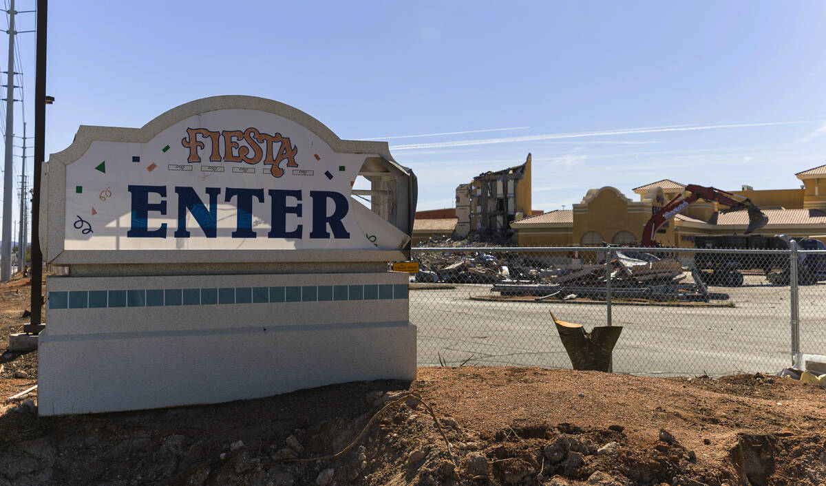 The demolition of the Fiesta Rancho continues on Thursday, April 6, 2023, in North Las Vegas. ( ...