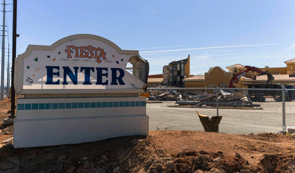 The demolition of the Fiesta Rancho continues on Thursday, April 6, 2023, in North Las Vegas. ( ...