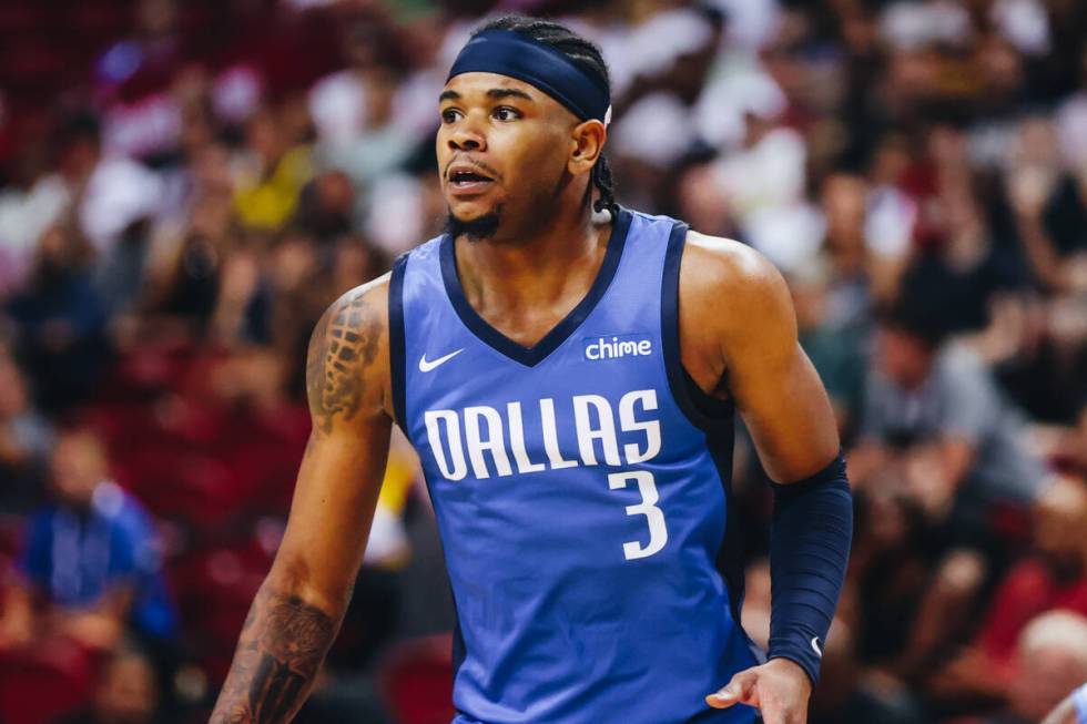 Dallas Mavericks shooting guard Jaden Hardy is seen during an NBA Summer League game against th ...